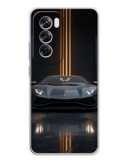 Чехол для OPPO A5 5G с картинкой «Lamborghini золотые линии»