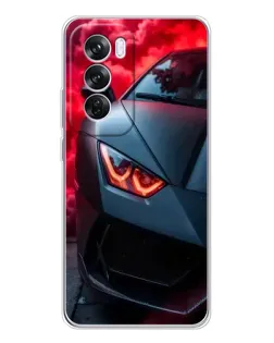 Чехол для OPPO A5 5G с картинкой «Lamborghini красное сияние»