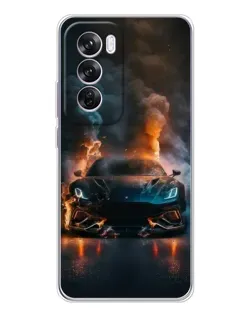 Чехол для OPPO A5 5G с картинкой «Lamborghini дымная эстетика»