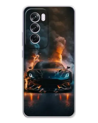 Чехол для OPPO A5 5G с картинкой «Lamborghini дымная эстетика»