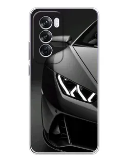 Чехол для OPPO A5 5G с картинкой «Lamborghini фары детализация»