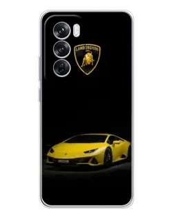 Чехол для OPPO A5 5G с картинкой «Lamborghini желтый акцент»
