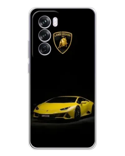Чехол для OPPO A5 5G с картинкой «Lamborghini желтый акцент»