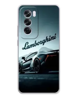 Чехол для OPPO A5 5G с картинкой «Классическая надпись Lamborghini»