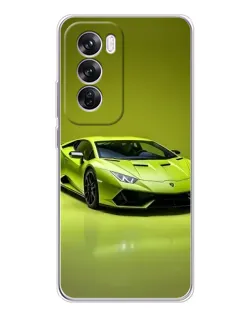 Чехол для OPPO A5 5G с картинкой «Салатовый Lamborghini Huracan»