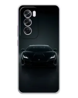 Чехол для OPPO A5 5G с картинкой «Черный Lamborghini Aventador»