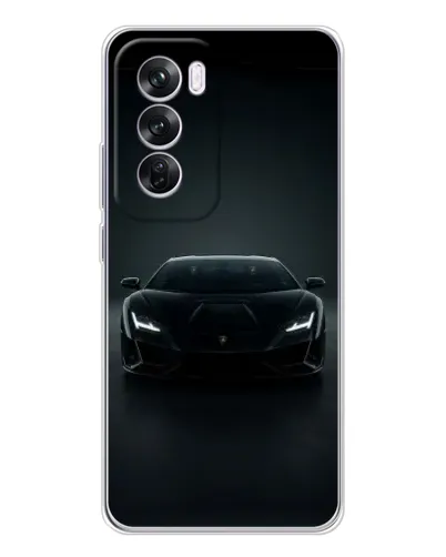 Чехол для OPPO A5 5G с картинкой «Черный Lamborghini Aventador»