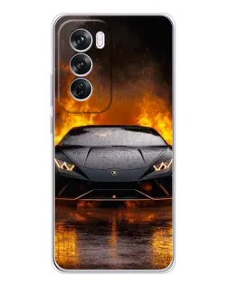Чехол для OPPO A5 5G с картинкой «Lamborghini в огне»