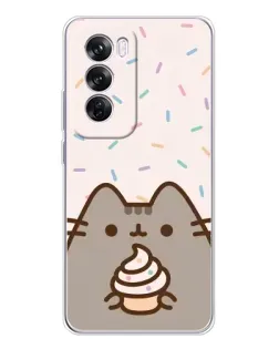 Чехол для OPPO A5 5G с картинкой «Пушин с кексом»