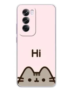 Чехол для OPPO A5 5G с картинкой «Пушин говорит Hi»