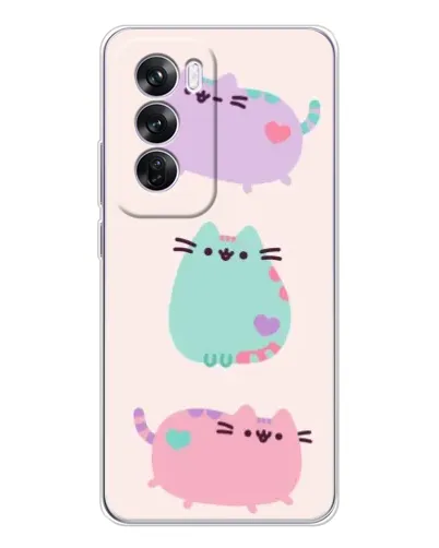 Чехол для OPPO A5 5G с картинкой «Pusheen трио»