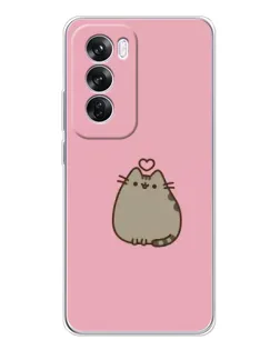 Чехол для OPPO A5 5G с картинкой «Pusheen сердце»