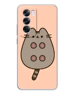 Чехол для OPPO A5 5G с картинкой «Пушин пузиком кверху»
