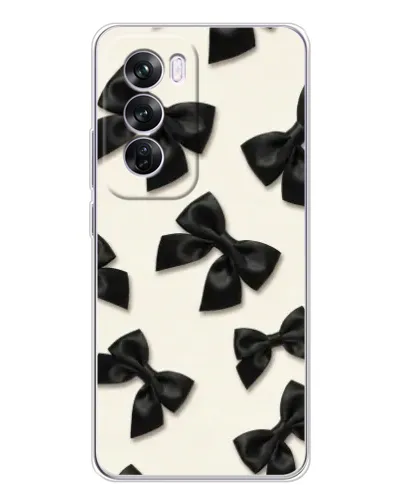 Чехол для OPPO A5 5G с картинкой «Черные бантики»