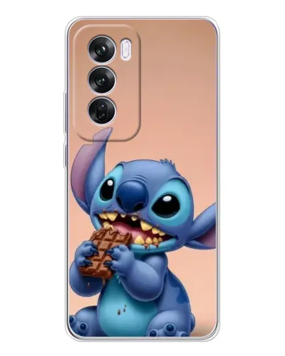 Чехол для OPPO A5 5G с картинкой «Стич ест шоколад»