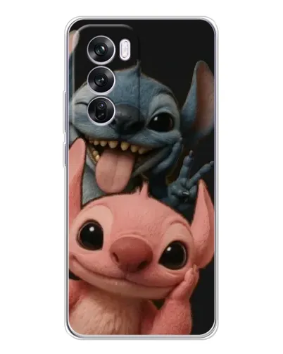 Чехол для OPPO A5 5G с картинкой «Стич и Ангел»