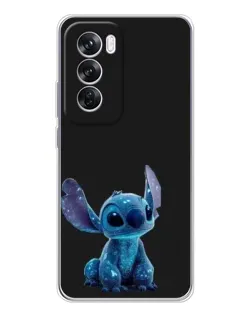 Чехол для OPPO A5 5G с картинкой «Стич на черном»
