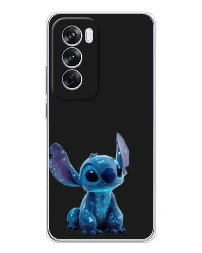 Чехол для OPPO A5 5G с картинкой «Стич на черном»