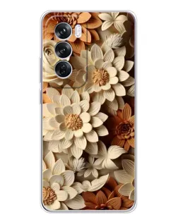 Чехол для OPPO A5 5G с картинкой «Бежевый флористический декор» Чехол для OPPO A5 5G с картинкой «Бежевый флористический декор»