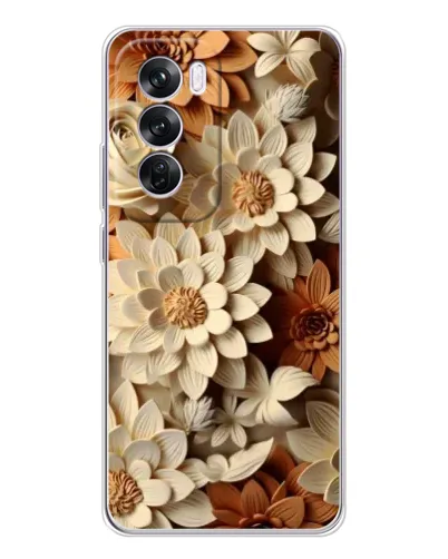 Чехол для OPPO A5 5G с картинкой «Бежевый флористический декор» Чехол для OPPO A5 5G с картинкой «Бежевый флористический декор»