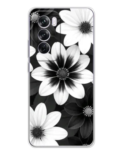 Чехол для OPPO A5 5G с картинкой «Монохромные астры» Чехол для OPPO A5 5G с картинкой «Монохромные астры»