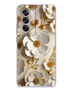 Чехол для OPPO A5 5G с картинкой «Белие бумажние цвети» Чехол для OPPO A5 5G с картинкой «Белие бумажние цвети»