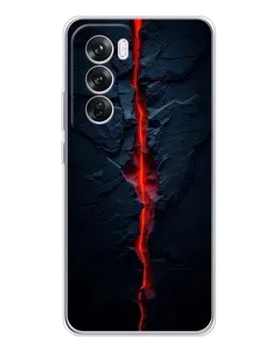 Чехол для OPPO A5 5G с картинкой «Kрасная лавовая трещина»