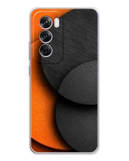 Чехол для OPPO A5 5G с картинкой «Геометрия оранжевых кругов»
