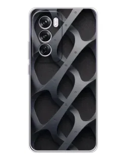 Чехол для OPPO A5 5G с картинкой «Объемное серое плетение»