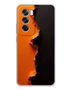 Чехол для OPPO A5 5G с картинкой «Оранжевый разлом»
