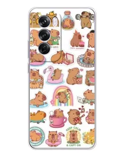 Чехол для OPPO A5 5G с картинкой «Капибары набор»