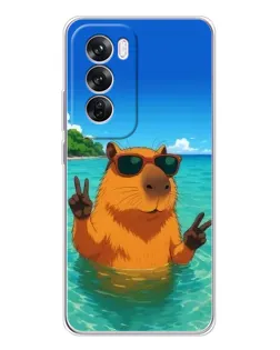 Чехол для OPPO A5 5G с картинкой «Морская капибара»