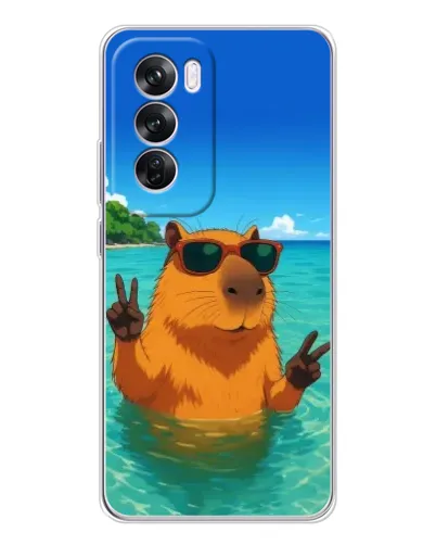 Чехол для OPPO A5 5G с картинкой «Морская капибара»