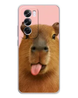 Чехол для OPPO A5 5G с картинкой «Капибара с языком»
