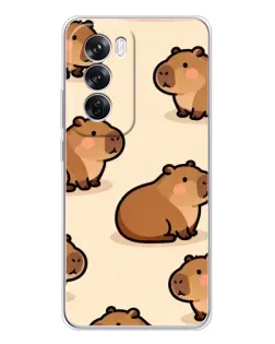 Чехол для OPPO A5 5G с картинкой «Паттерн милых капибар»