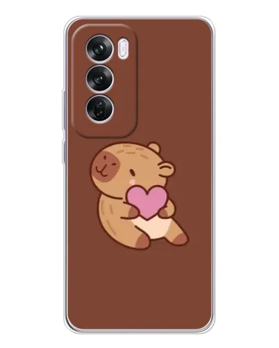 Чехол для OPPO A5 5G с картинкой «Капибара с сердцем»