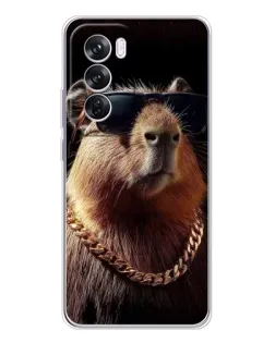 Чехол для OPPO A5 5G с картинкой «Капибара золотая цепь»