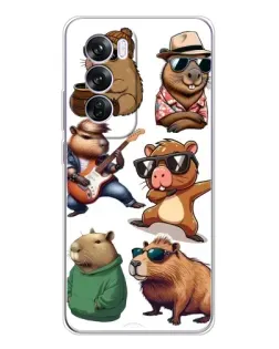 Чехол для OPPO A5 5G с картинкой «Крутые капибары музыканты»