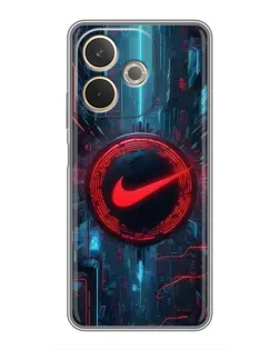 Чехол для OPPO A5 Pro с картинкой «Техногенный стиль Nike»