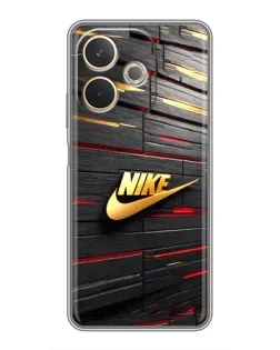 Чехол для OPPO A5 Pro с картинкой «Золотой Nike на металле»