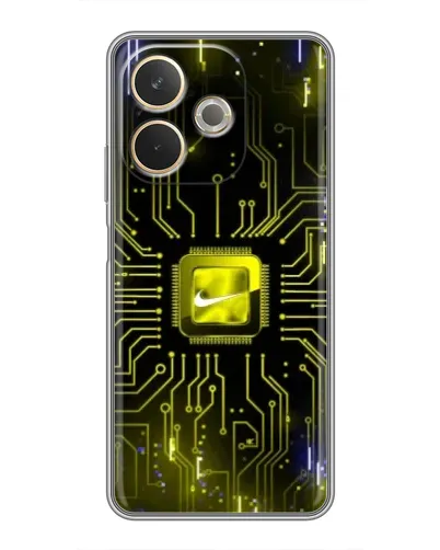 Чехол для OPPO A5 Pro с картинкой «Nike — золотая искра»