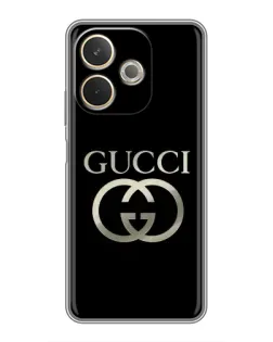 Чохол для OPPO A5 Pro з картинкою «Gucci — золото на чорному»