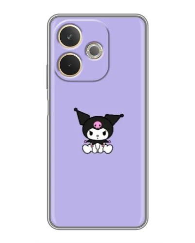 Чохол для OPPO A5 Pro з картинкою «Kuromi — фіолетовий мінімалізм»