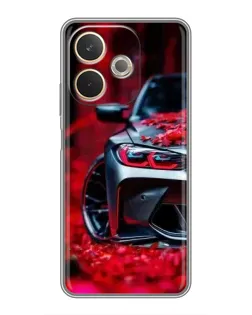 Чохол для OPPO A5 Pro з картинкою «Спортивна BMW та квіти»