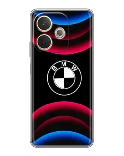 Чохол для OPPO A5 Pro з картинкою «Логотип BMW та неонові дуги»
