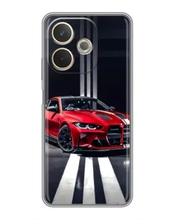 Чохол для OPPO A5 Pro з картинкою «Червона BMW на дорозі»