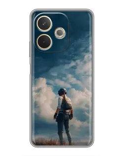 Чохол для OPPO A5 Pro з картинкою «Герой PUBG на скелі»