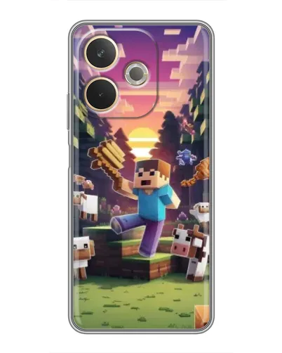 Чехол для OPPO A5 Pro с картинкой «Стив на ферме» Чехол для OPPO A5 Pro с картинкой «Стив на ферме»