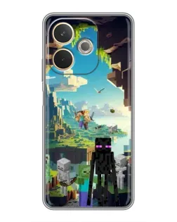 Чехол для OPPO A5 Pro с картинкой «Эндермен в лесу»