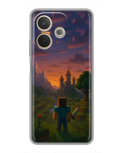 Чехол для OPPO A5 Pro с картинкой «Стив у башни» Чехол для OPPO A5 Pro с картинкой «Стив у башни»